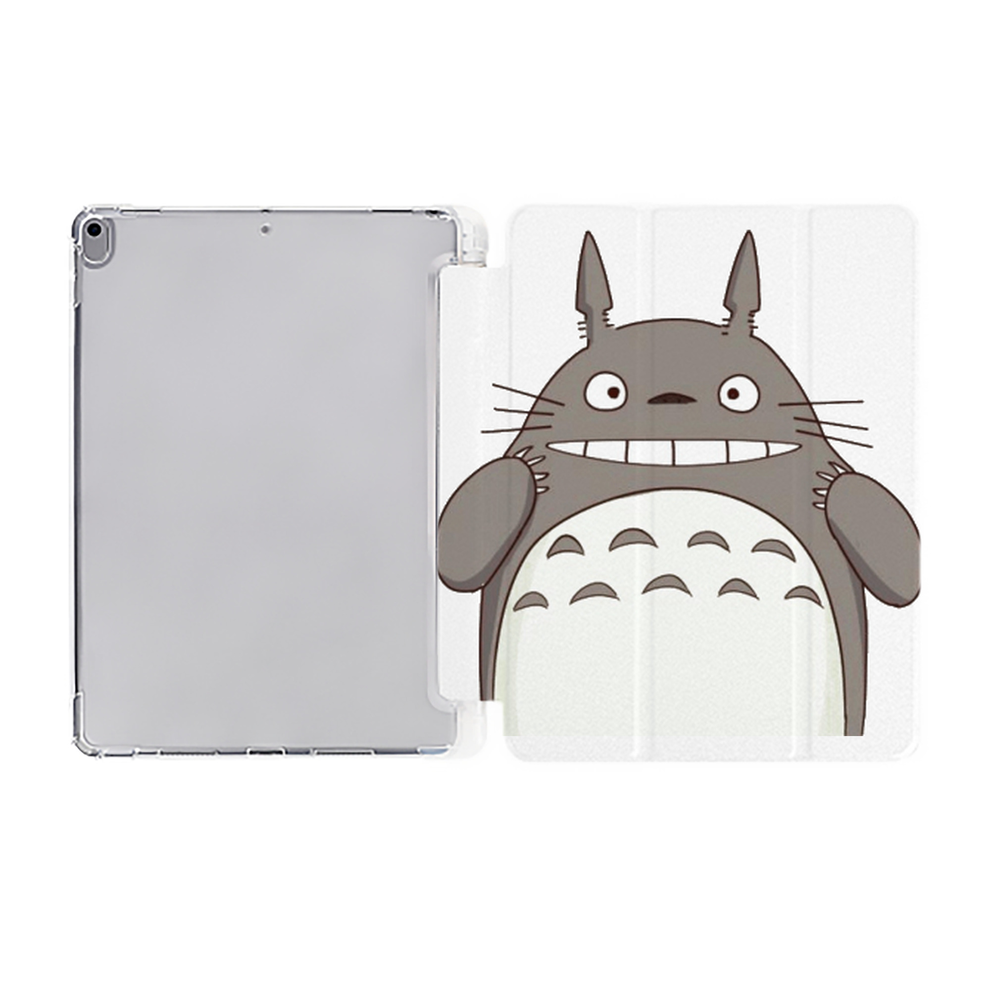 （画像用） となりのトトロ 草壁メイ 草壁サツキ My Neighbor Totoro Satsuki Kusakabe Mei Kusakabe IPad ケース ペン収納付き 三つ折りスタンド PUレザー×シリコン 対応機種9.5/10.5/10.9インチ